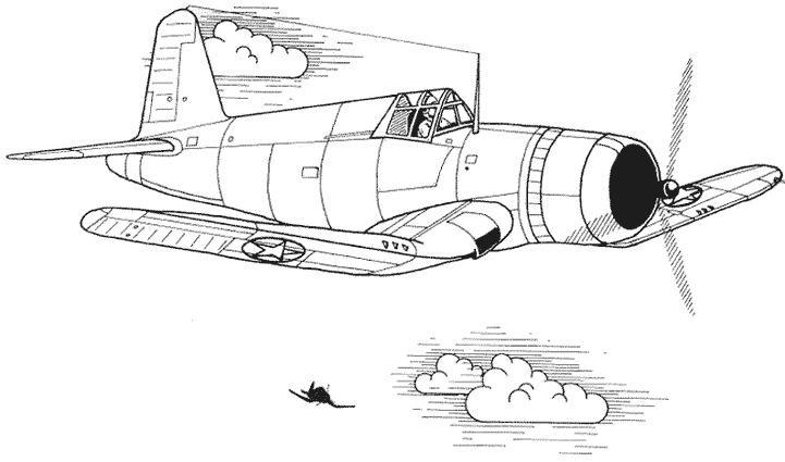 Coloriage d’un avion en plein vol au-dessus des nuages