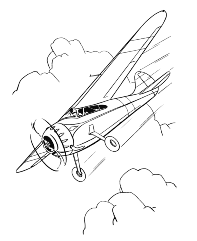 Avion en plein vol sur un fond nuageux
