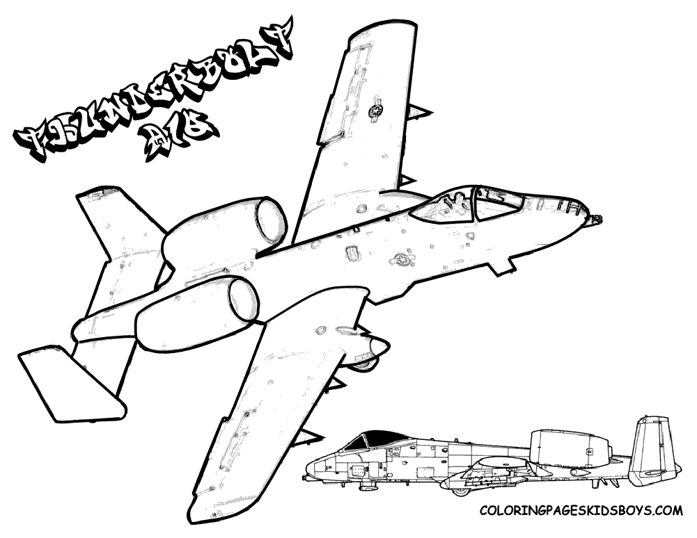 Coloriage d'un avion survolant un paysage nuageux