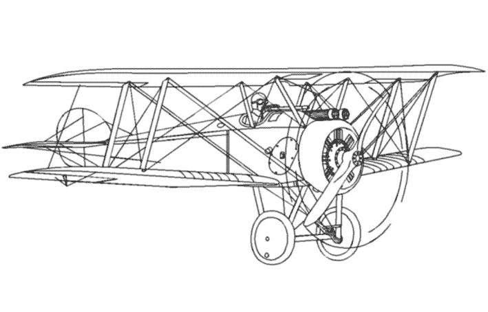 Coloriage d'un avion survolant un paysage nuageux
