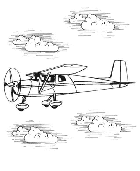 Un avion survolant un paysage nuageux
