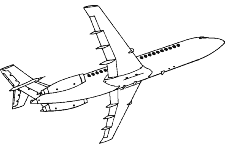 Un avion survolant un paysage nuageux