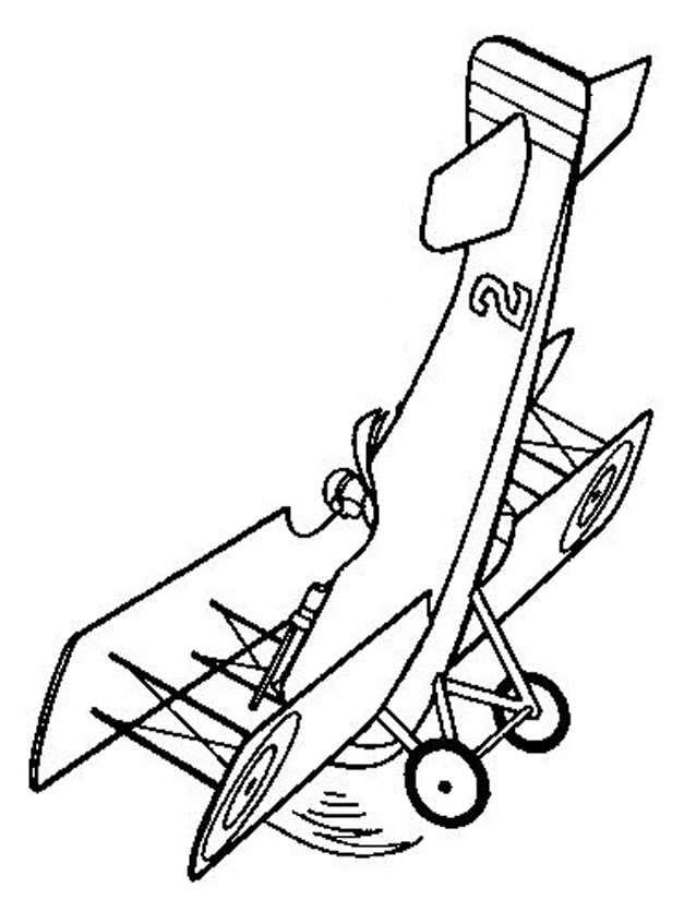Coloriage d'un avion survolant un paysage nuageux