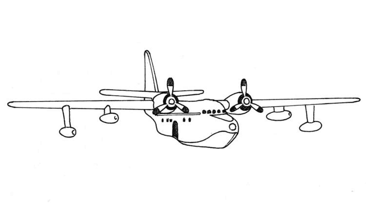 Avion en vol avec nuages et soleil dans le ciel
