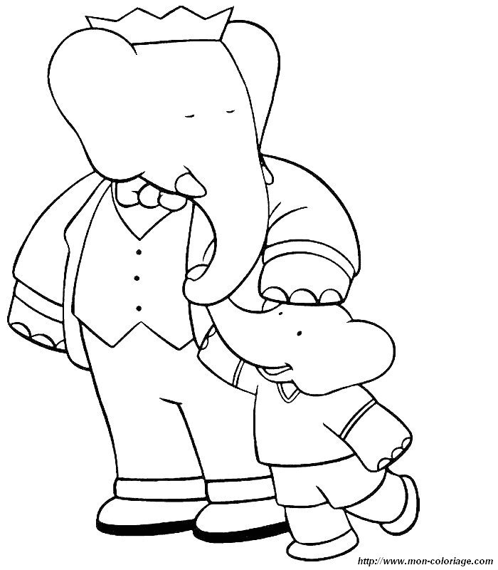 Babar se prépare à une promenade dans la jungle