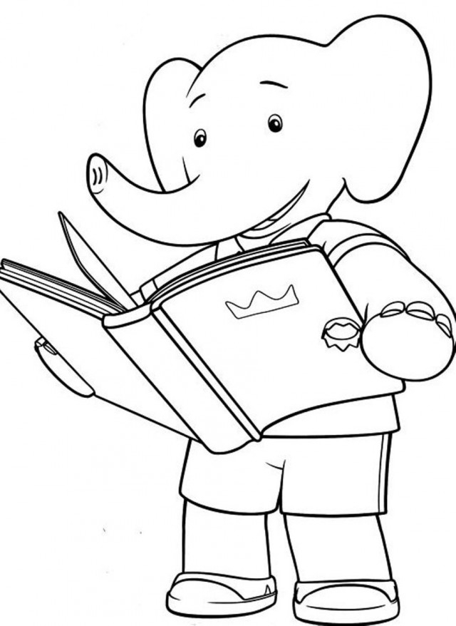 Babar, le roi des éléphants, en promenade avec ses amis dans la jungle