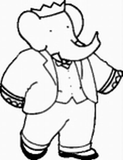 Babar et une scène joyeuse au cœur de la nature