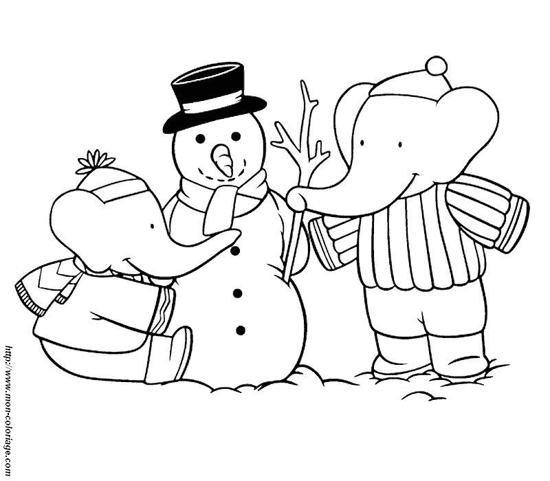 Babar le petit éléphant jouant avec un enfant dans la nature