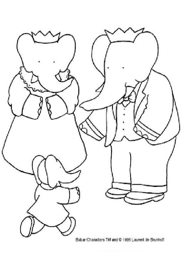 Babar le petit éléphant en train de jouer dans la forêt
