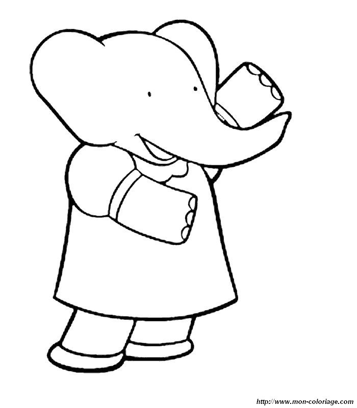 Babar le petit éléphant en pleine aventure dans la savane