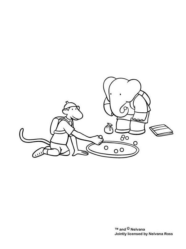 Babar le petit éléphant se promène dans la forêt