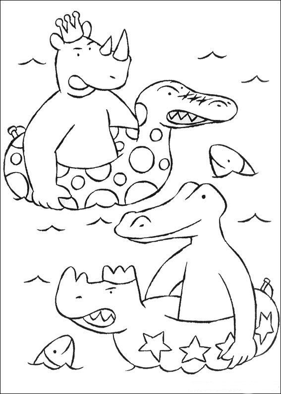 Coloriage de Babar, l'éléphant, en pleine aventure dans la forêt
