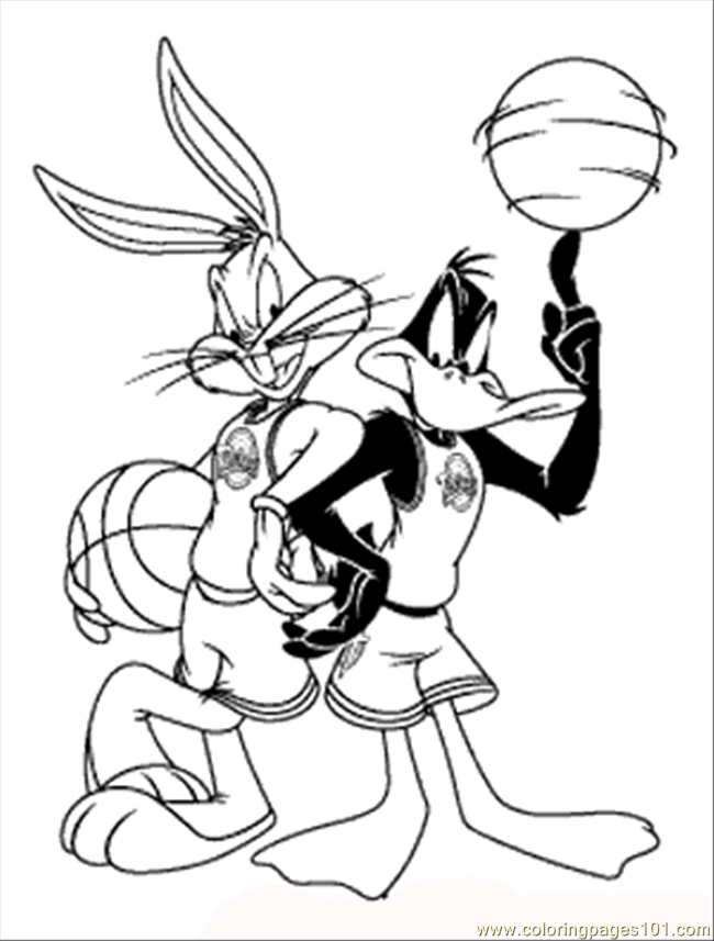 Scène de Baby Looney Tunes avec Daffy Duck et Bugs Bunny en pleine aventure Scène de Baby Looney Tunes avec Daffy Duck et Bugs Bunny en pleine aventure