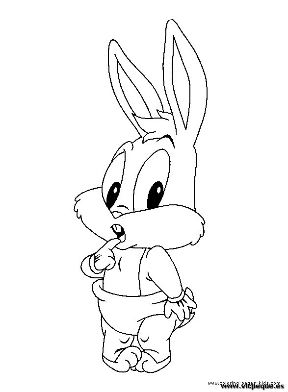 Coloriage des personnages de Baby Looney Tunes dans une scène ludique