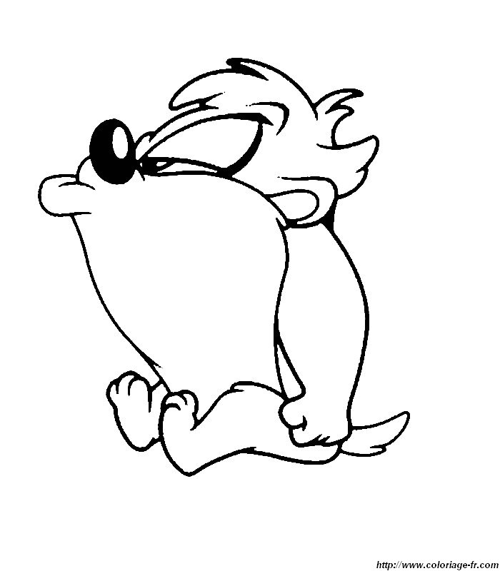 Coloriage des personnages de Baby Looney Tunes jouant ensemble