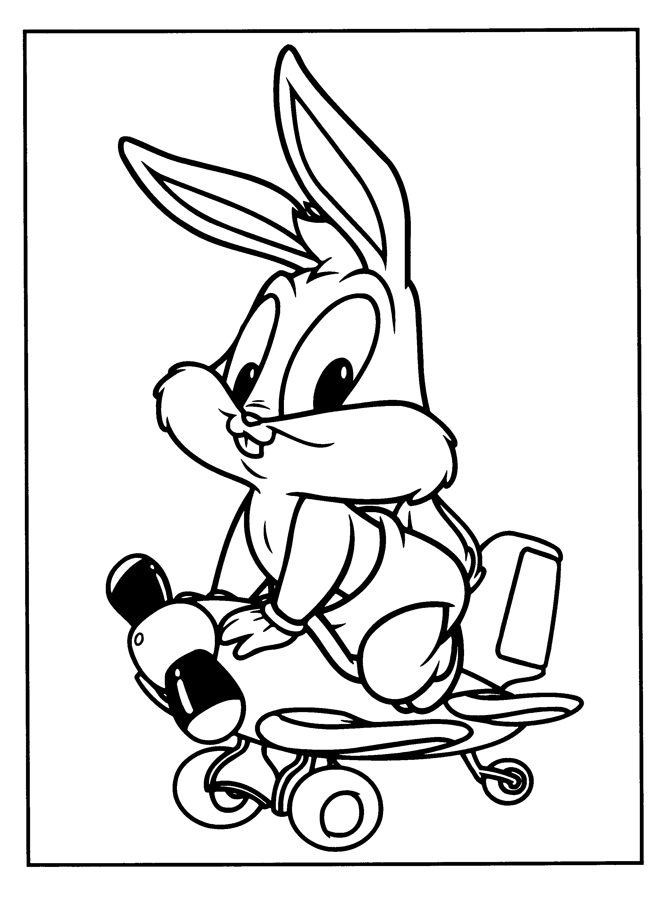 Coloriage de bébé Looney Tunes jouant avec des jouets colorés Coloriage de bébé Looney Tunes jouant avec des jouets colorés