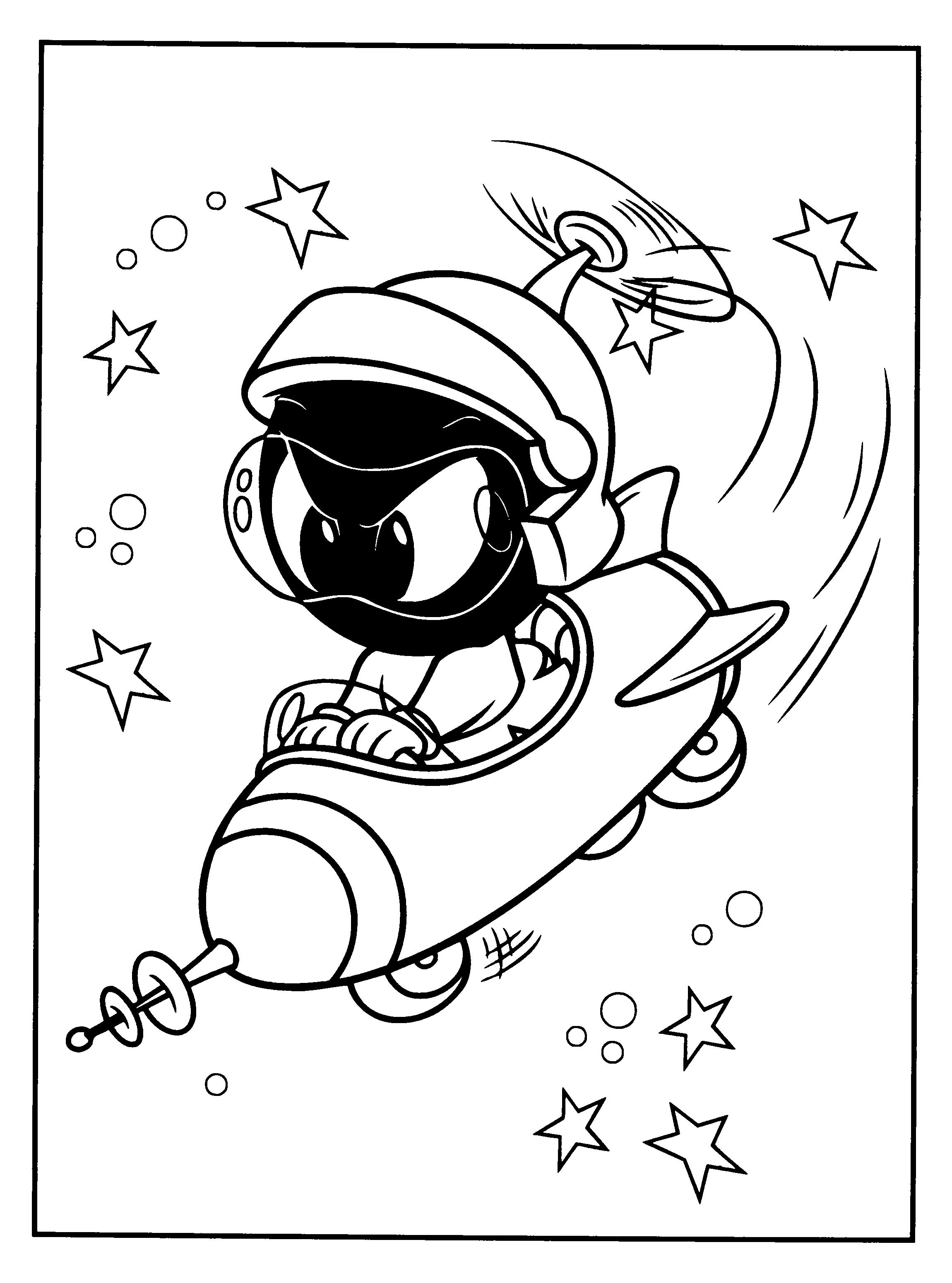 Coloriage représentant des bébés Looney Tunes jouant dans un décor joyeux