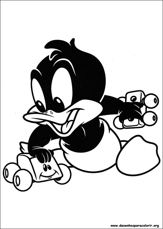 Coloriage de Baby Looney Tunes en pleine aventure ludique