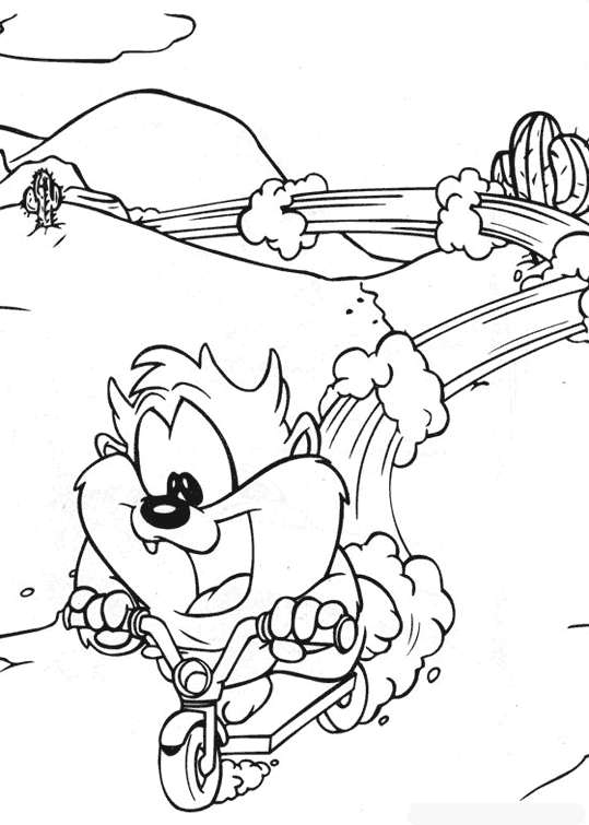 Baby Looney Tunes en pleine aventure de coloriage