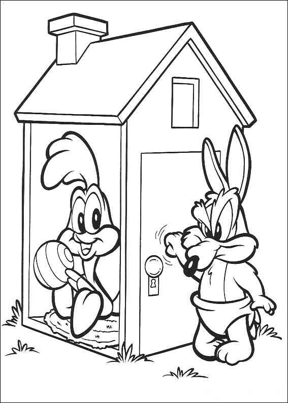 Les personnages de Baby Looney Tunes s'amusent dans un décor ludique