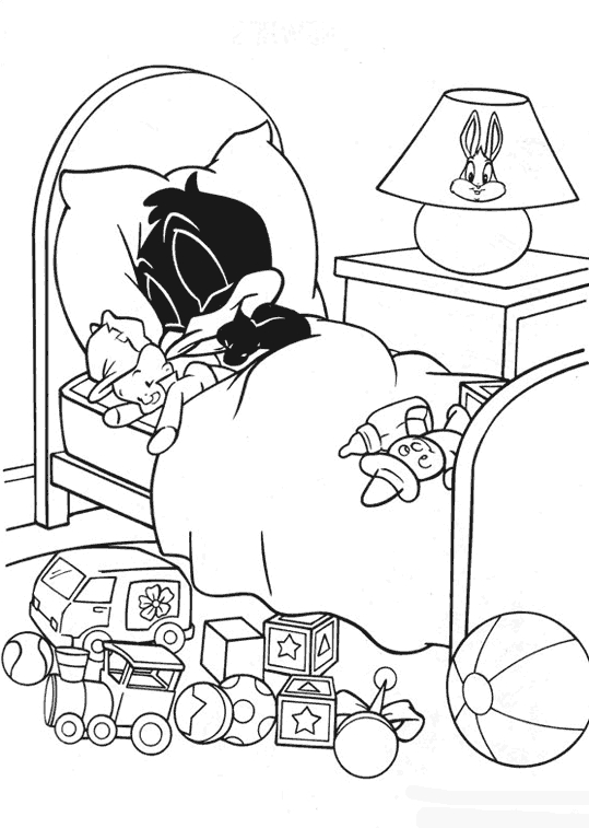 Coloriage de bébés Looney Tunes en pleine aventure joyeuse Coloriage de bébés Looney Tunes en pleine aventure joyeuse