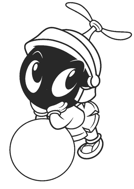 Coloriage de bébés Looney Tunes jouant ensemble dans un décor ludique