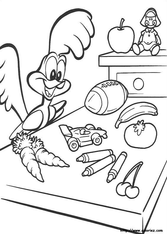 Coloriage des personnages de Baby Looney Tunes en pleine activité joyeuse