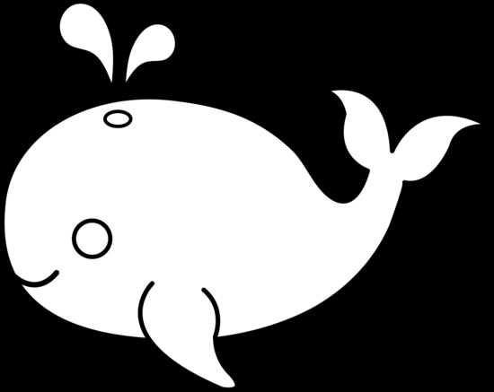 Coloriage d'une baleine nageant paisiblement dans l'océan