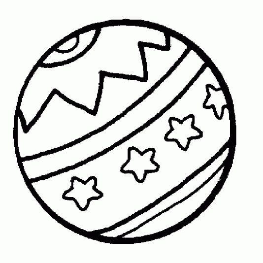 Coloriage d'un ballon de plage sur fond simple