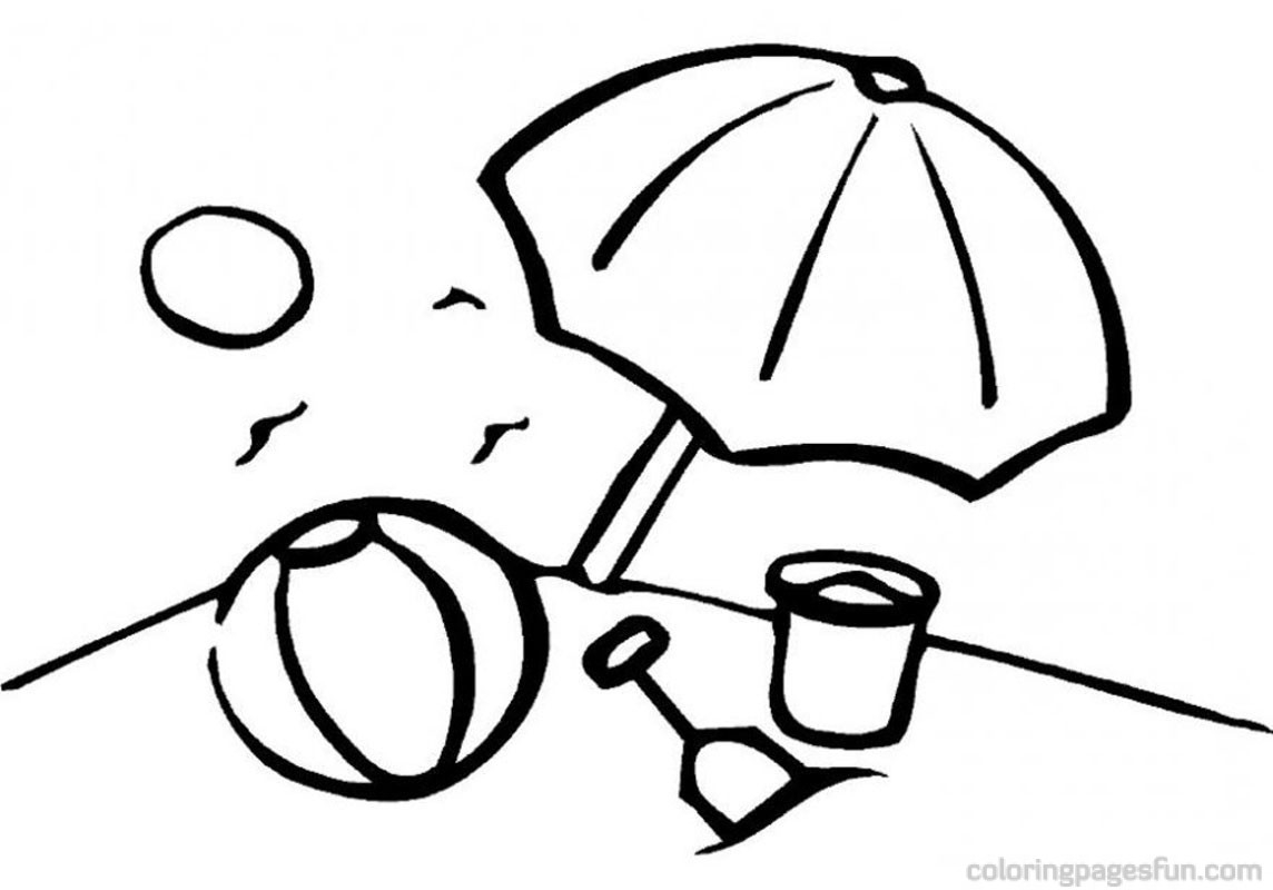 Coloriage d'un ballon de plage sur un fond simple