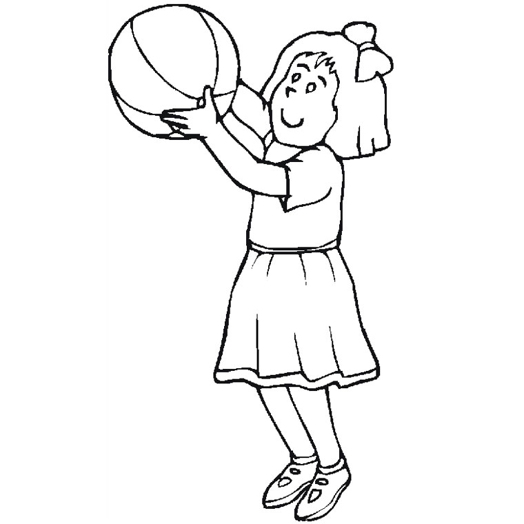 Coloriage d'un ballon de plage sur fond simplifié