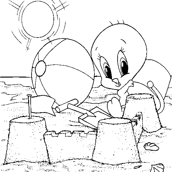 Coloriage d'un ballon de plage sur fond simple