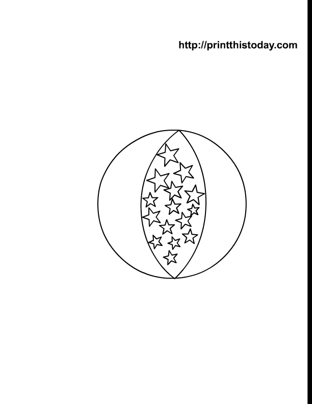 Coloriage d'un ballon de plage sur fond marin