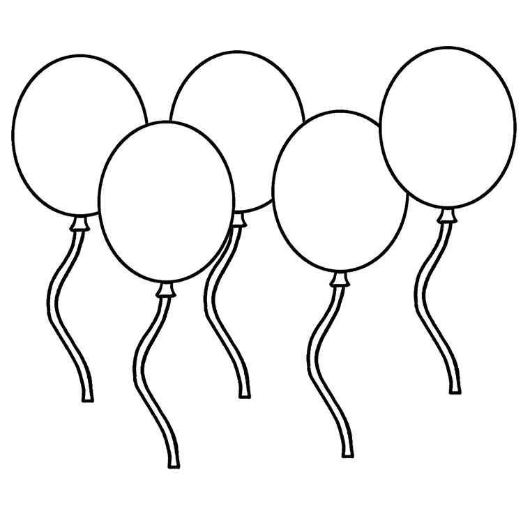 Coloriage d'un ballon flottant dans le ciel