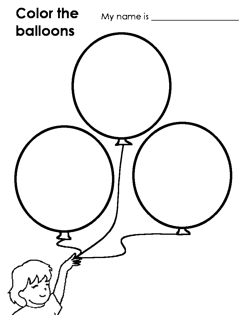 Coloriage d'un ballon flottant dans le ciel