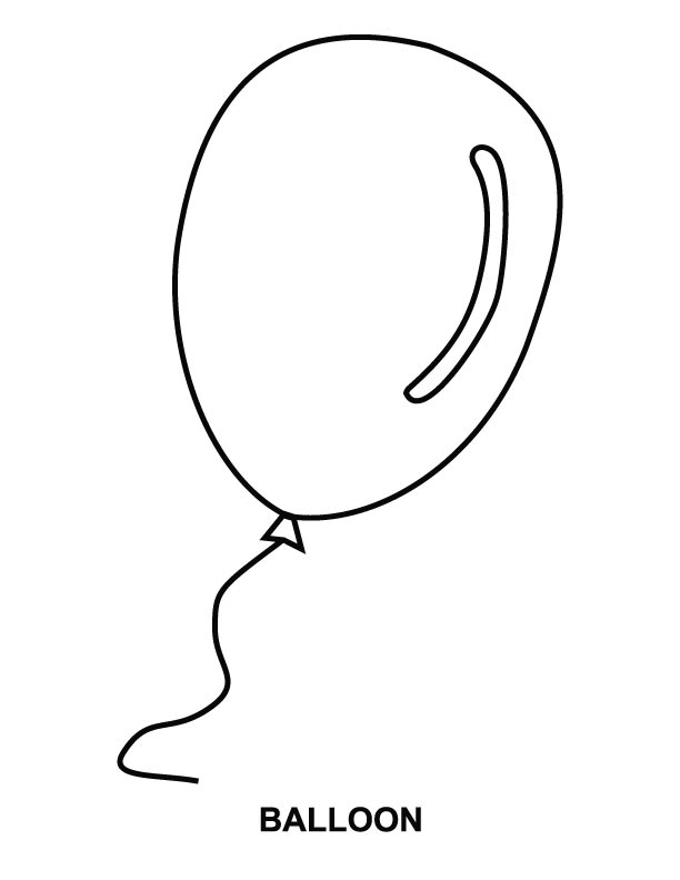 Coloriage d'un ballon flottant dans le ciel