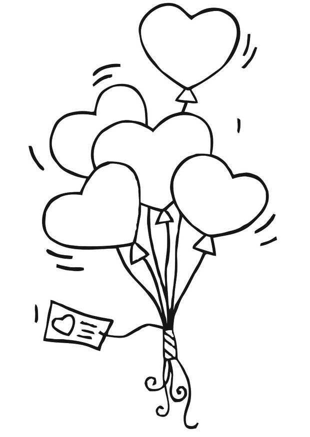 Coloriage d'un ballon flottant dans le ciel