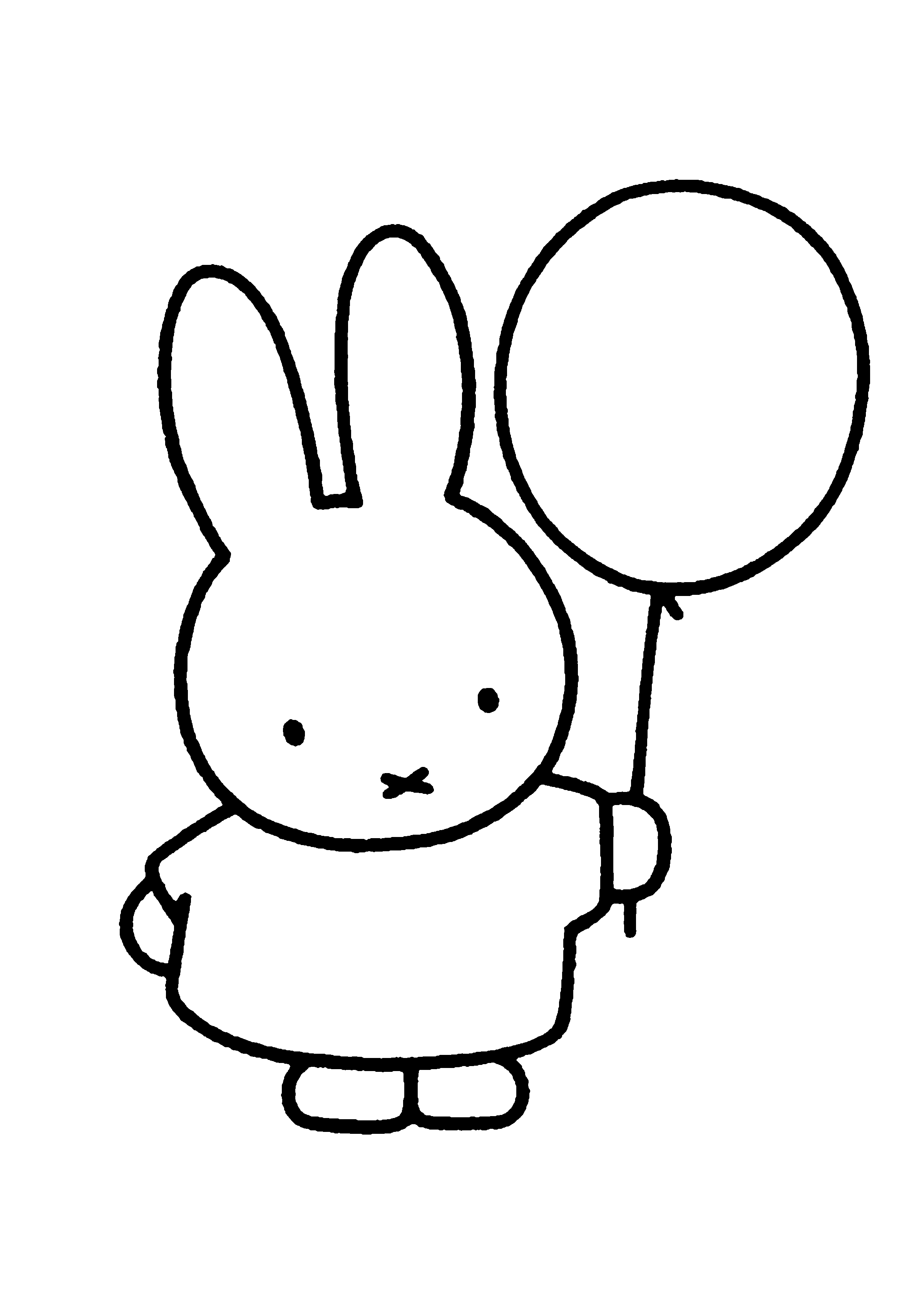 Coloriage d'un ballon flottant dans le ciel