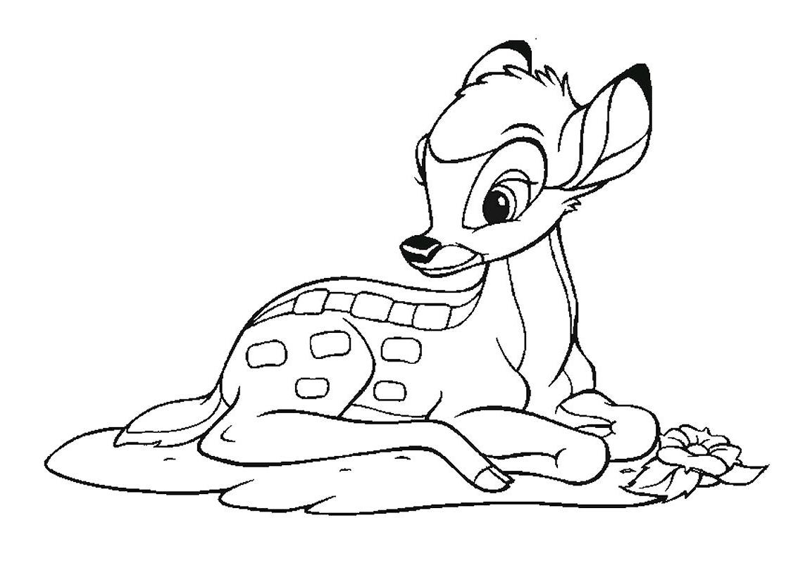 Bambi et son ami dans la forêt enneigée