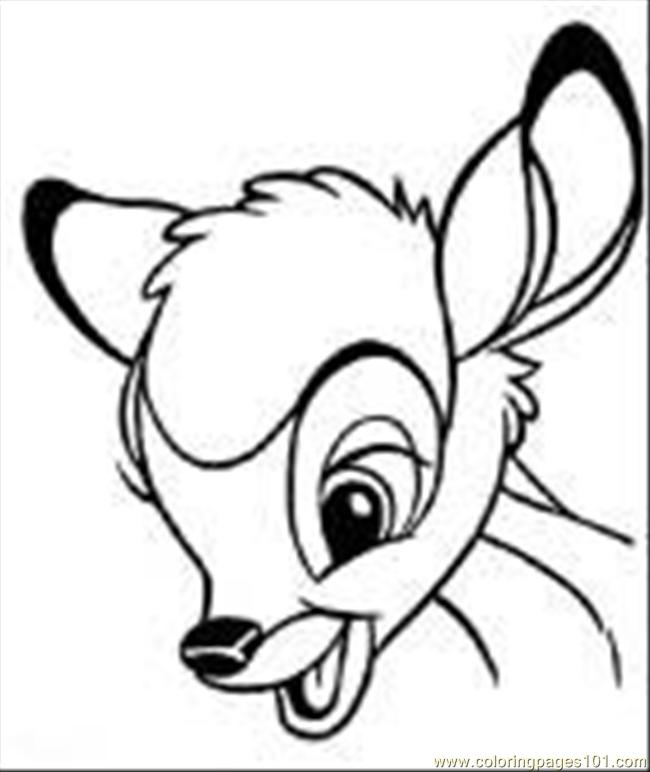 Coloriage de Bambi et ses amis dans la forêt