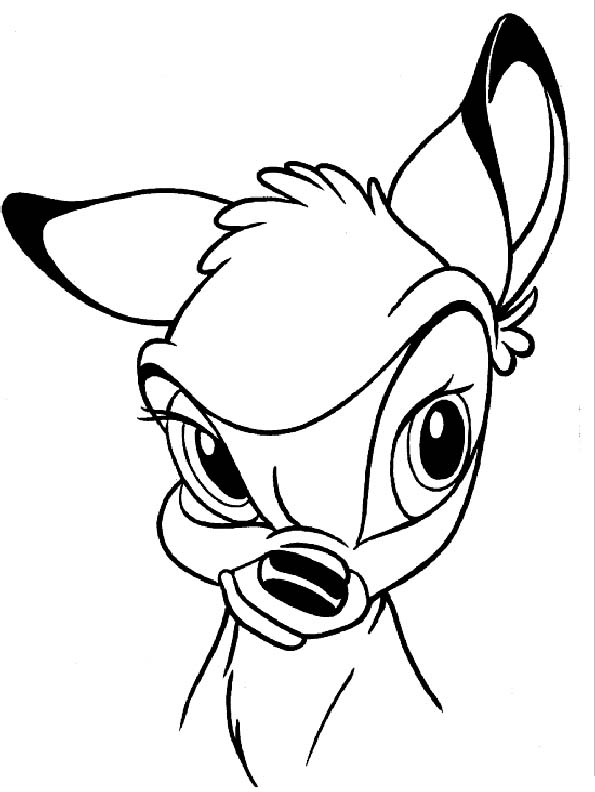 Bambi se repose paisiblement dans la forêt