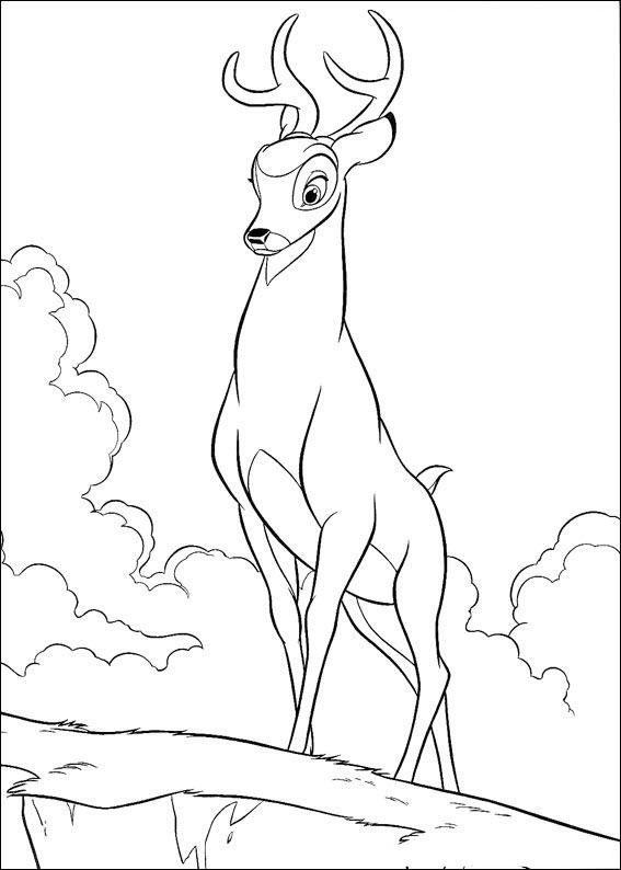 Bambi se repose au bord d'une clairière ensoleillée