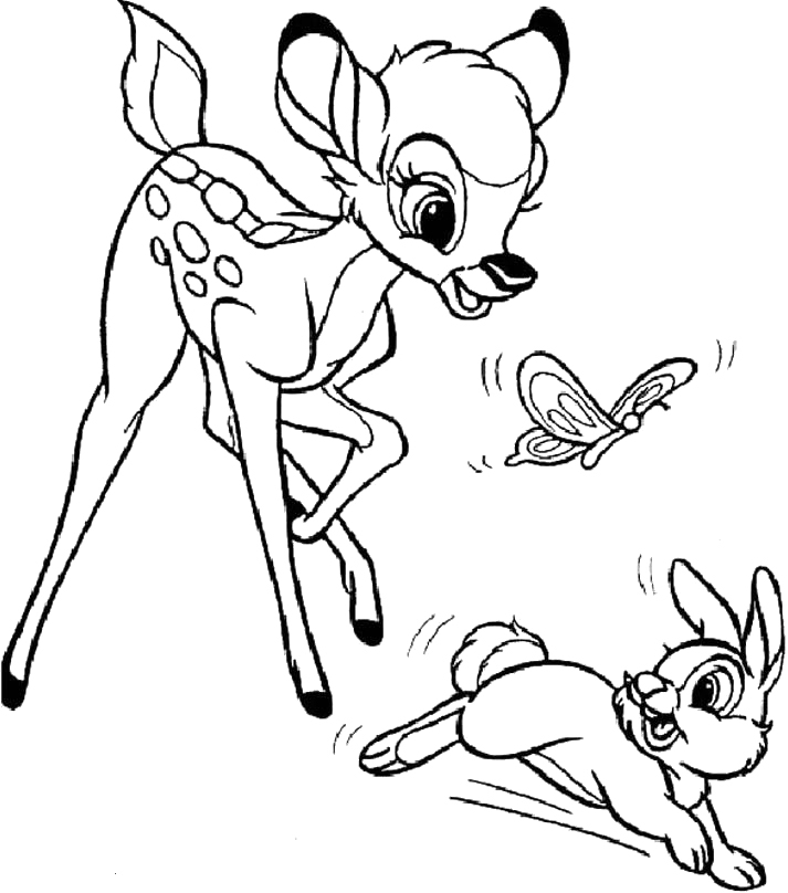Bambi et ses amis dans la forêt
