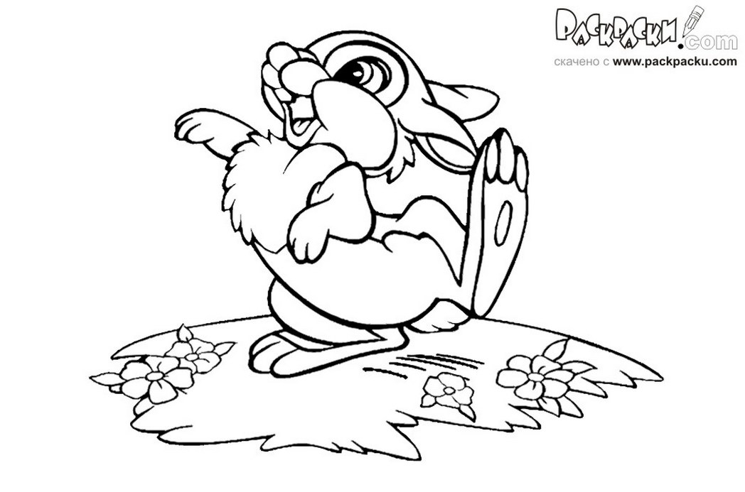 Coloriage de Bambi explorant la forêt avec des amis