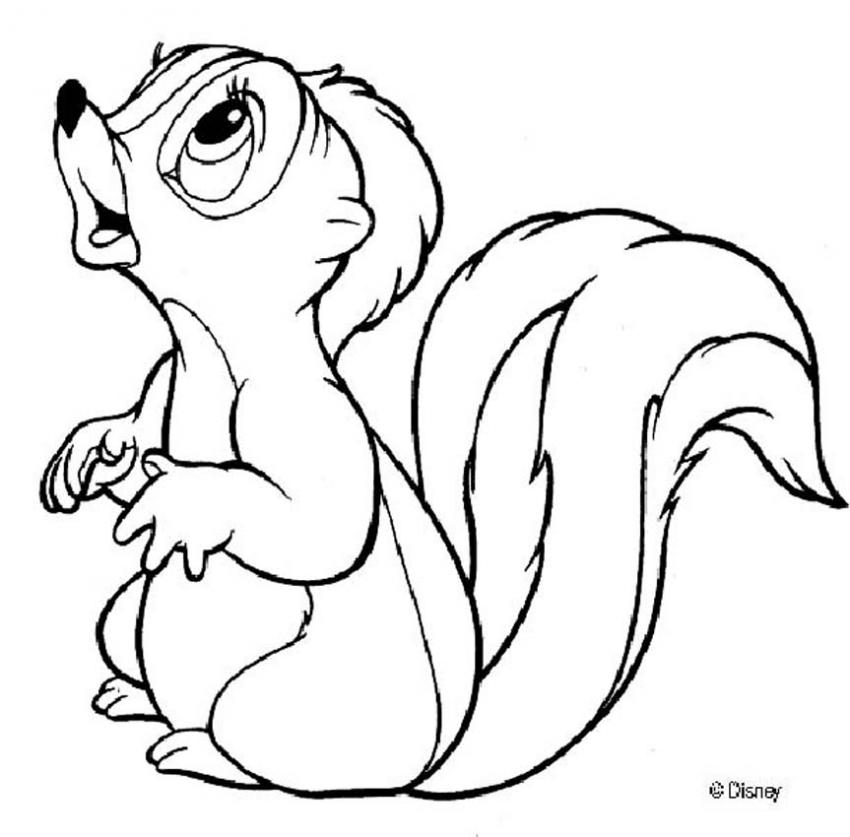 Coloriage de Bambi dans une clairière en pleine nature