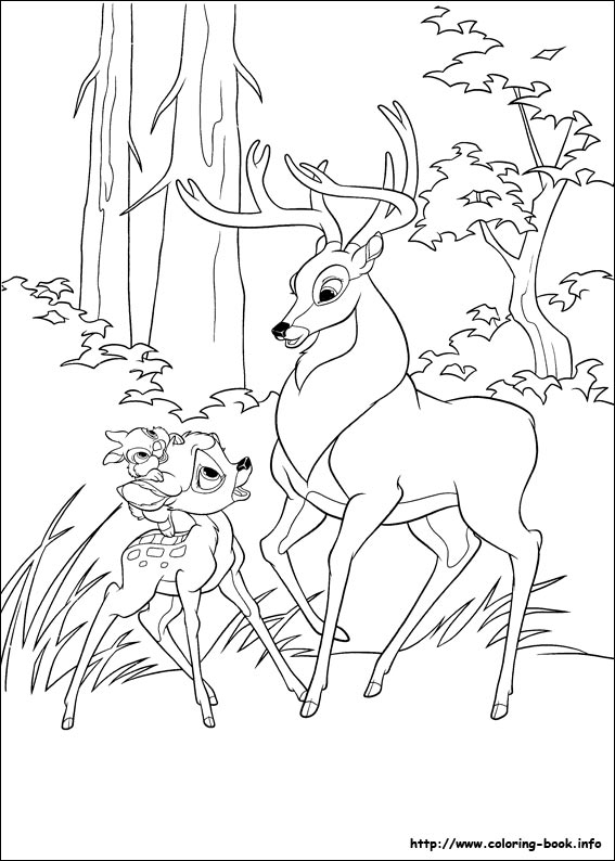 Bambi se repose paisiblement dans la forêt