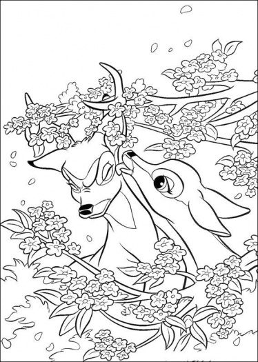 Scène de Bambi explorant la forêt en toute innocence