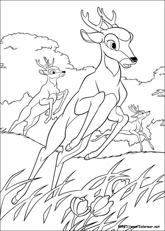 Bambi et ses amis dans une forêt paisible
