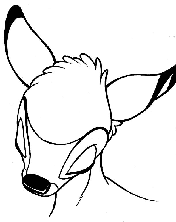 Coloriage de Bambi dans la forêt avec ses amis