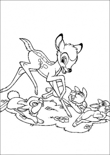 Bambi et ses amis dans la forêt enchantée